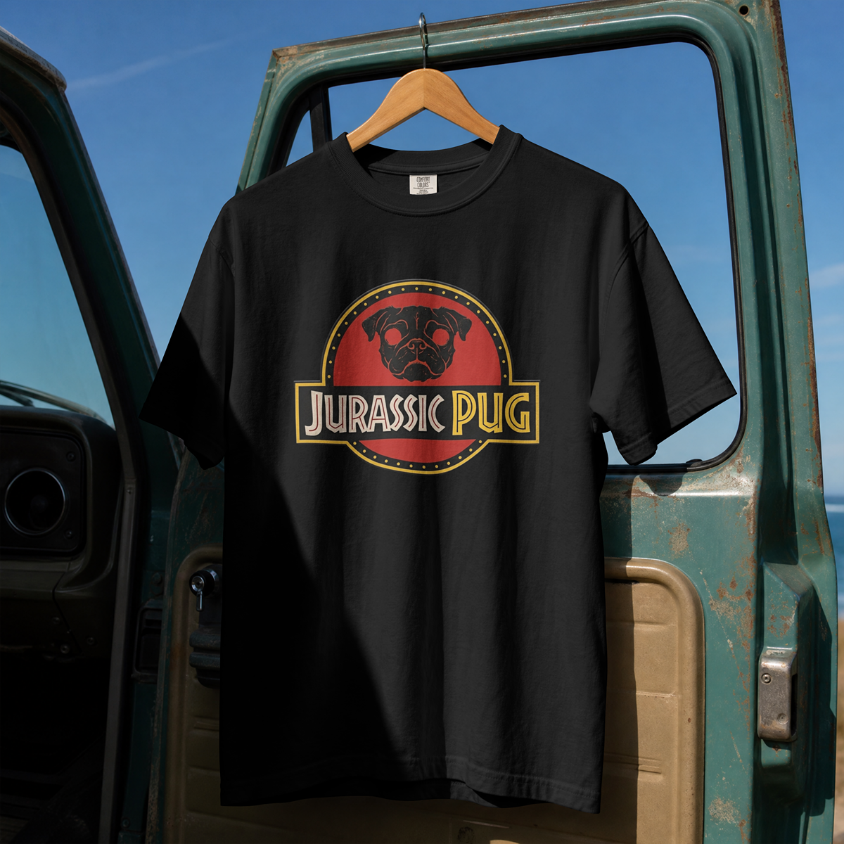 Camiseta Estampa Jurassic Pug - Imagem 4