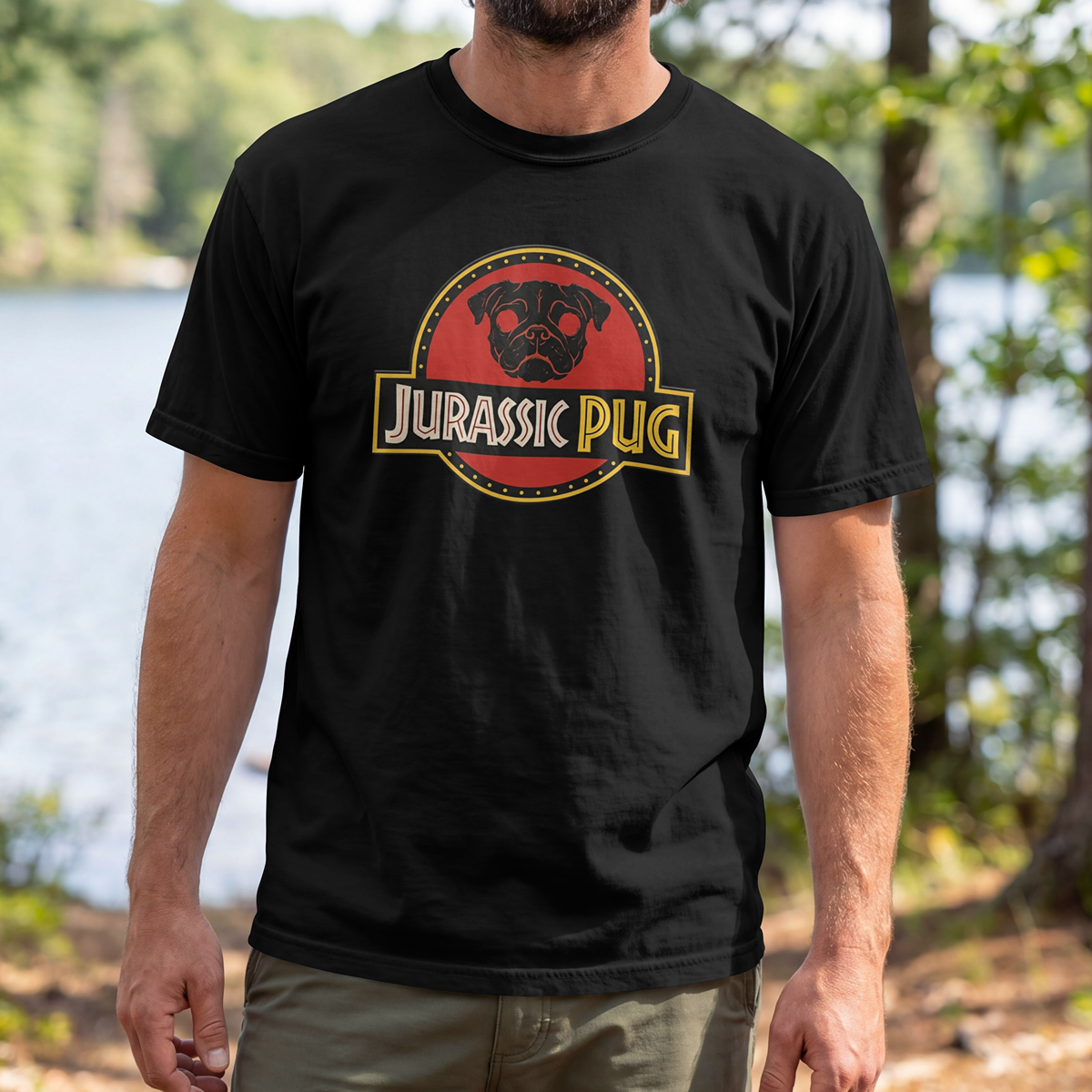Camiseta Estampa Jurassic Pug - Imagem 3